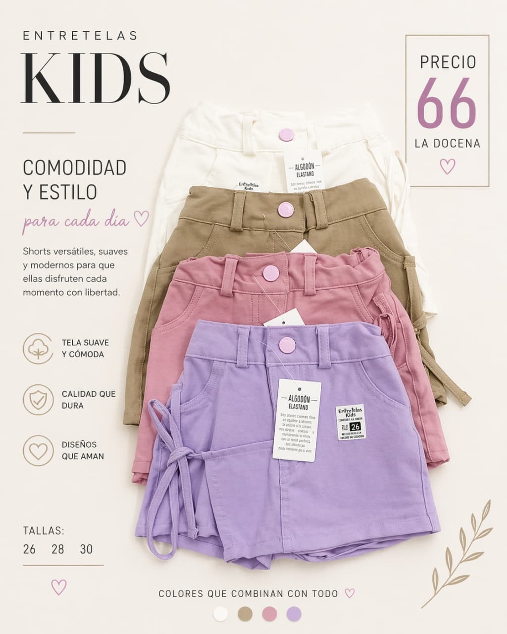 FALDA SHORT GABARDINA