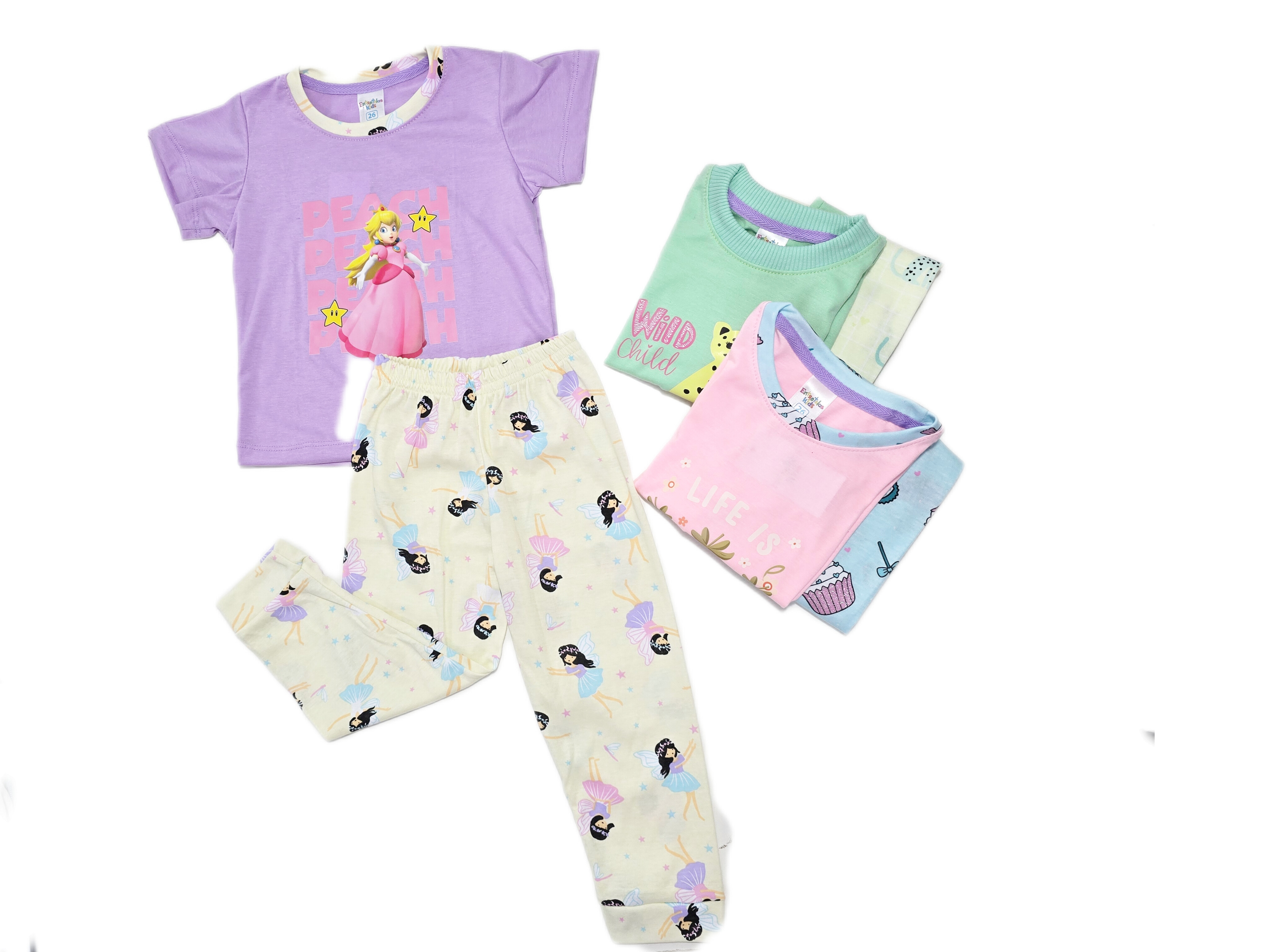Pijama niña manga corta