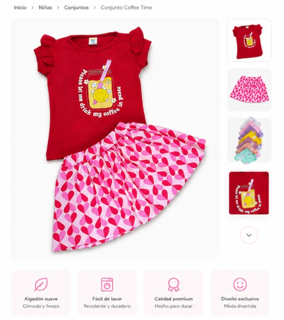 Conjunto Falda short vasito
