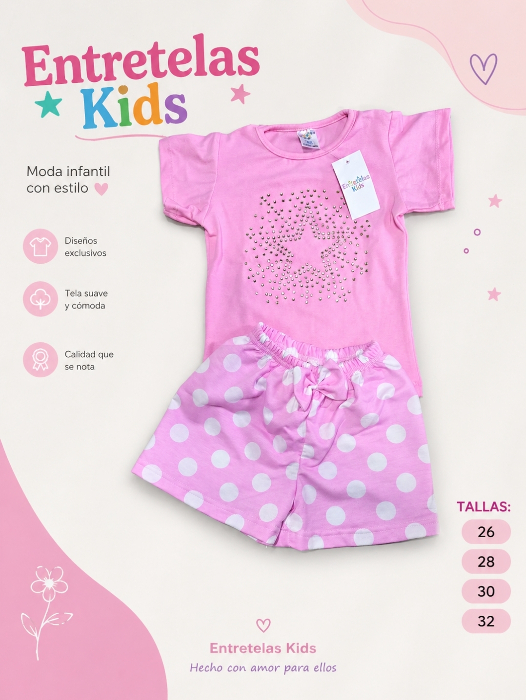 Conjunto niña brillo