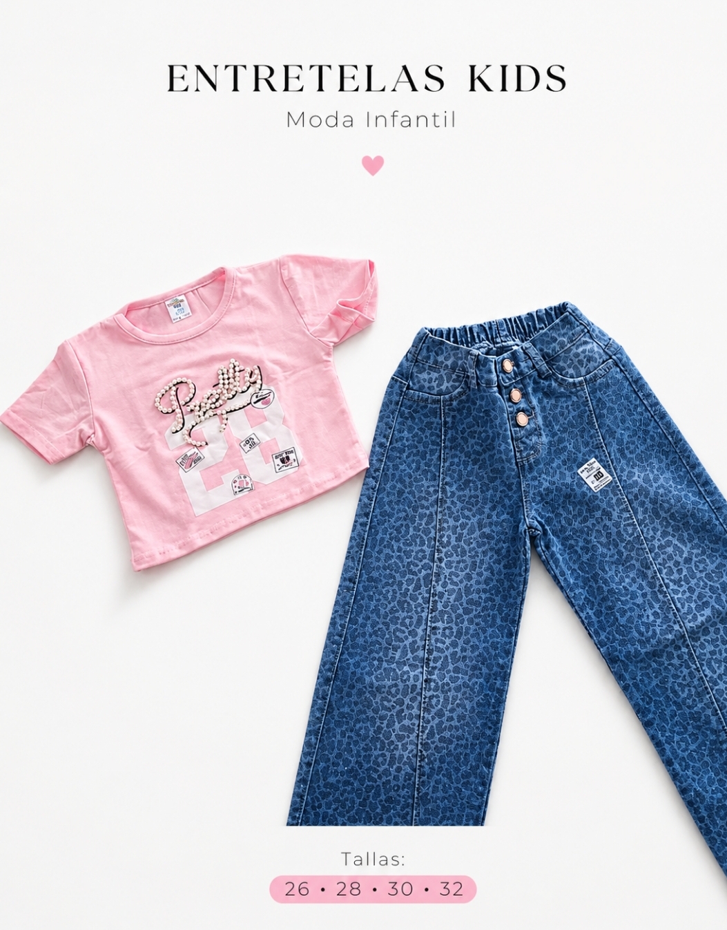 Conjunto jeans print 1