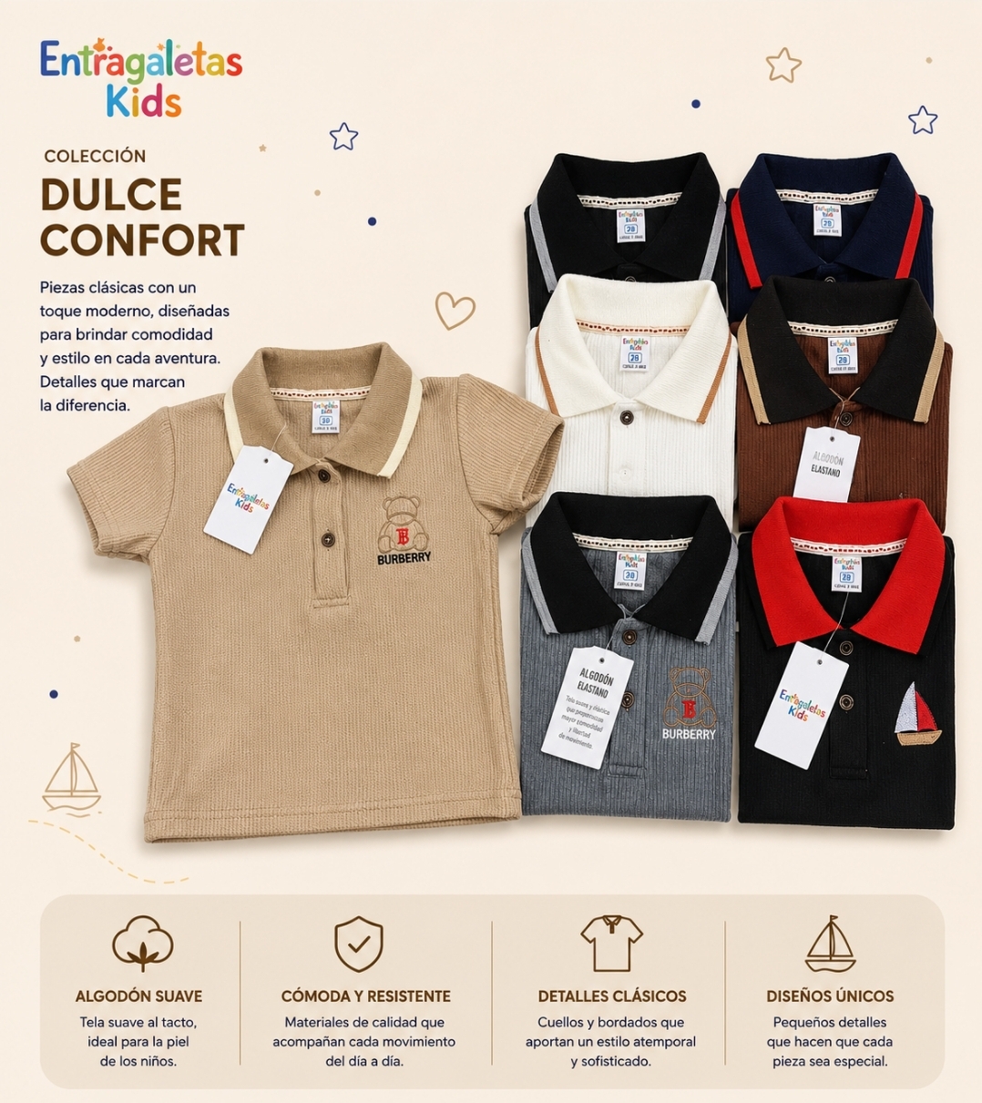 Polo textura Algodón