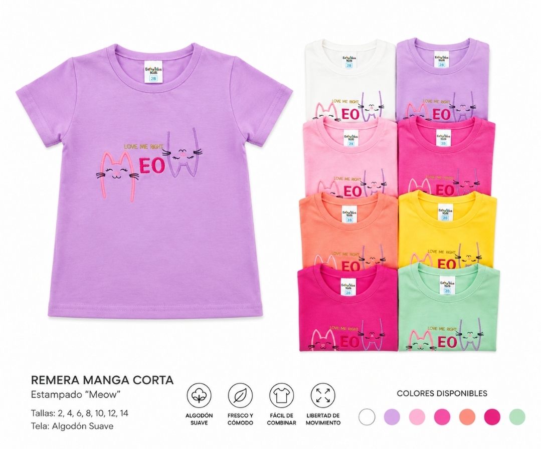 Blusa bordada Gatito