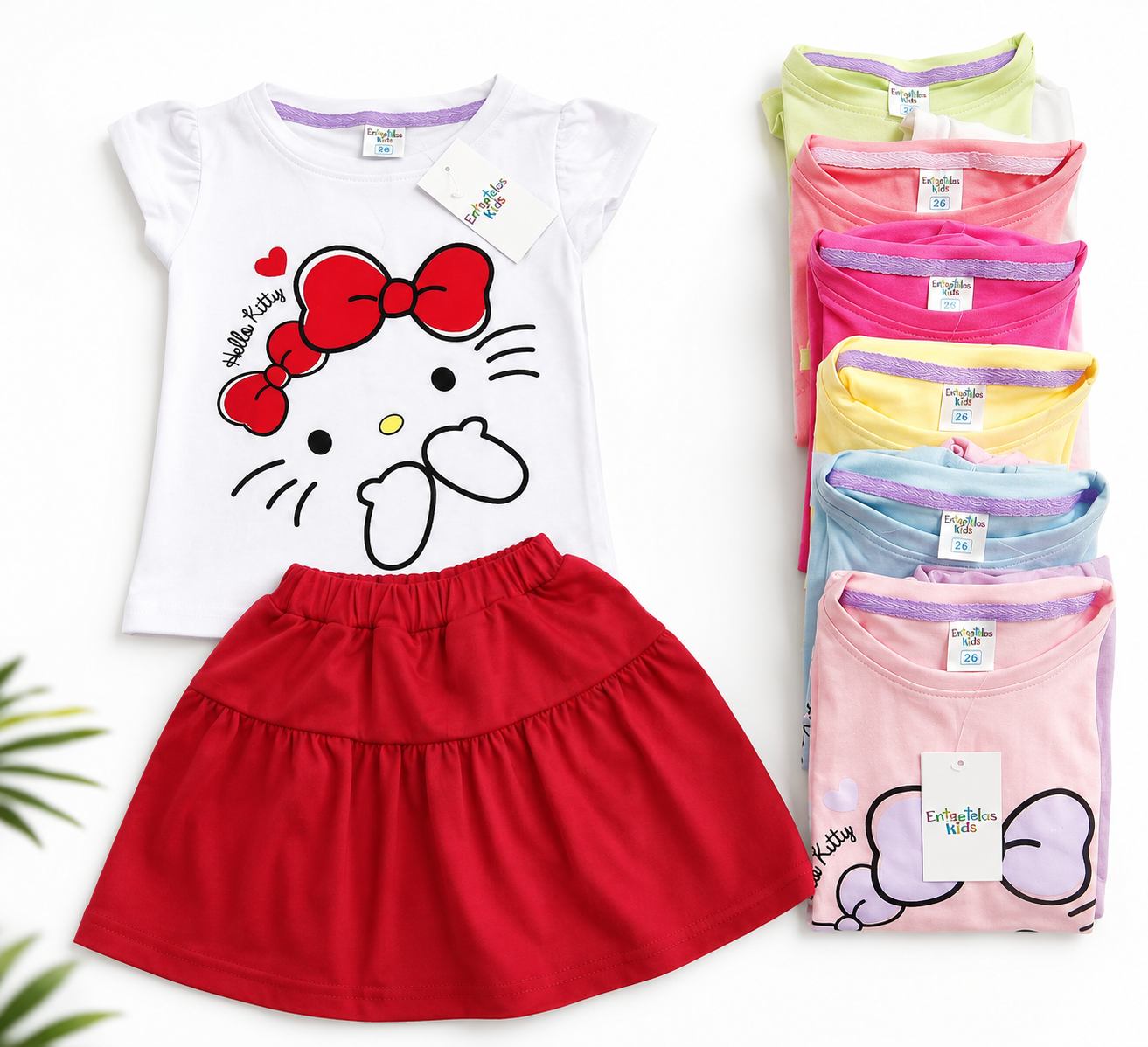Conjunto falda short hello