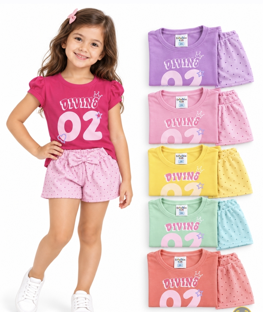 Conjunto niña falda short 02