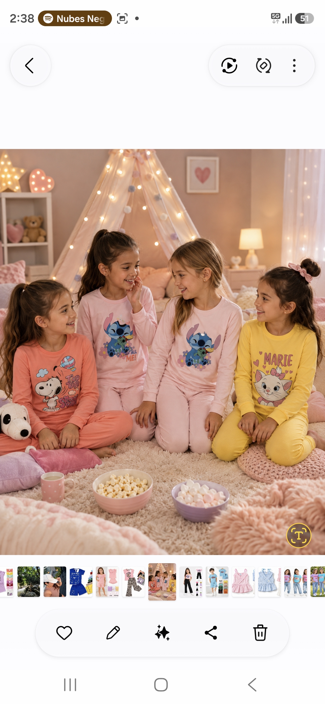 Pijama unicolor niña